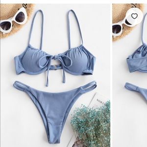 Blue bikini set